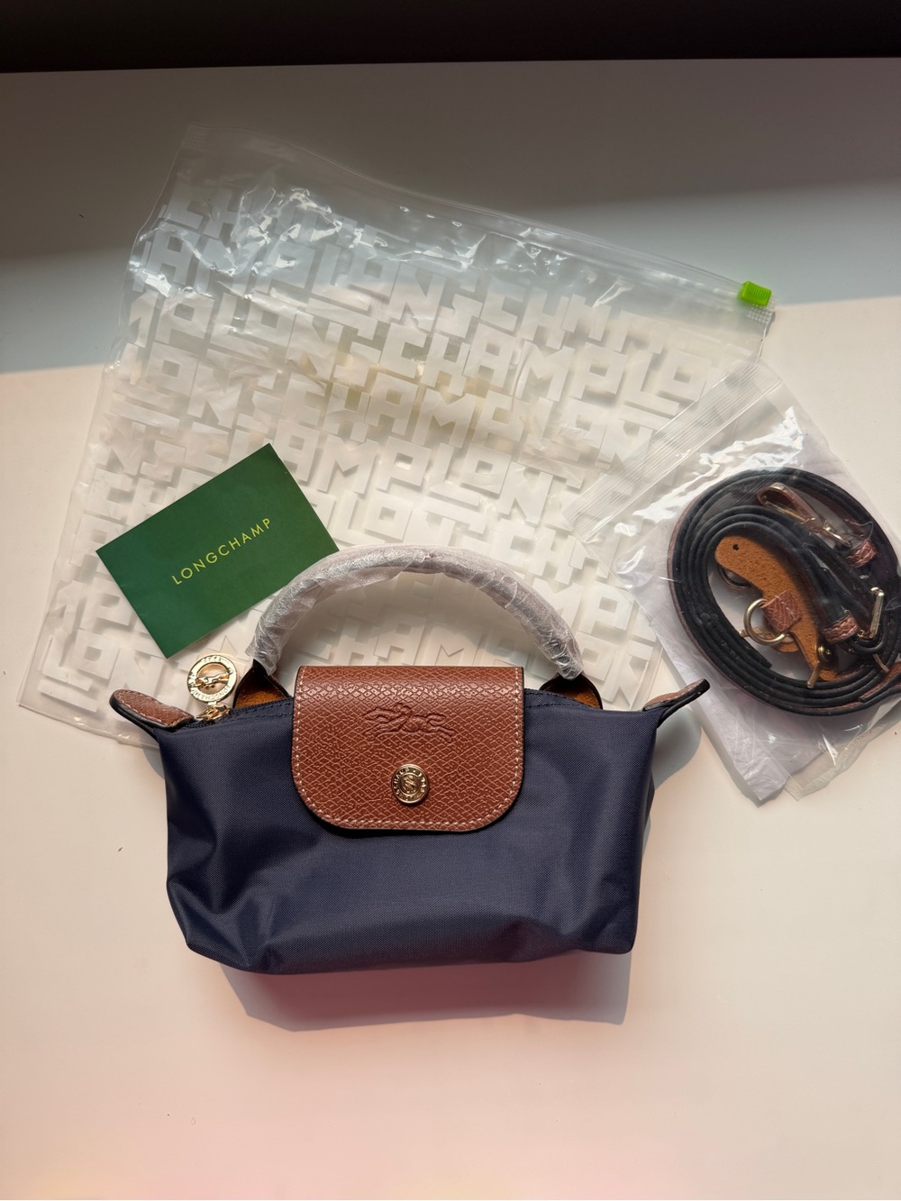 Longchamp Mini Navy Pouch NEW